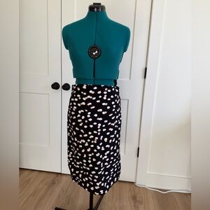 Philosophy Black and White Dotted Patterned Pencil Skirt - Size 10